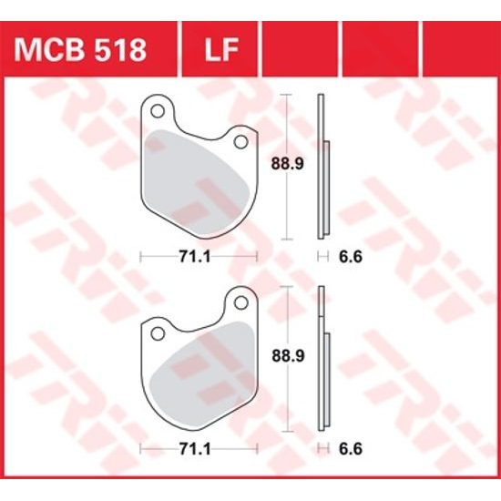 Brzdové destičky MCB518