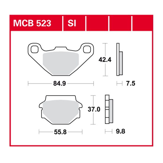 Brzdové destičky MCB523