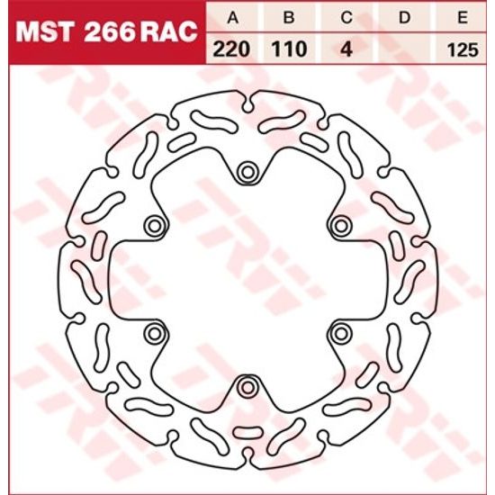 RACING Brzdový kotouč MST266RAC