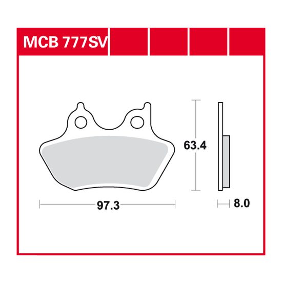 Brzdové destičky MCB777SV