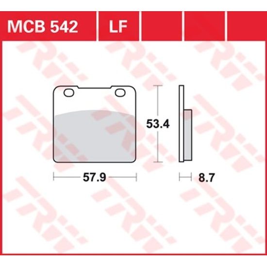 Brzdové destičky MCB542