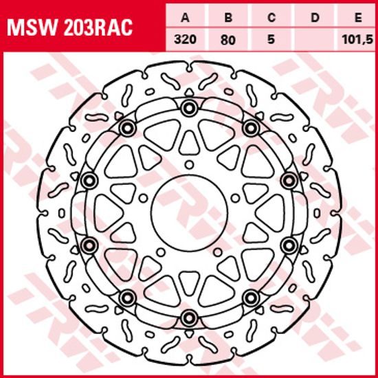 Brzdový kotouč plovoucí MSW203RAC
