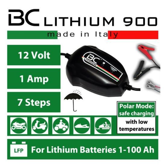 Nabíječka baterií Lithium 900 BC | Lithium 900 | 12V | Nabíjecí proud: 1,0A | Kapacita baterie 1–100AH
