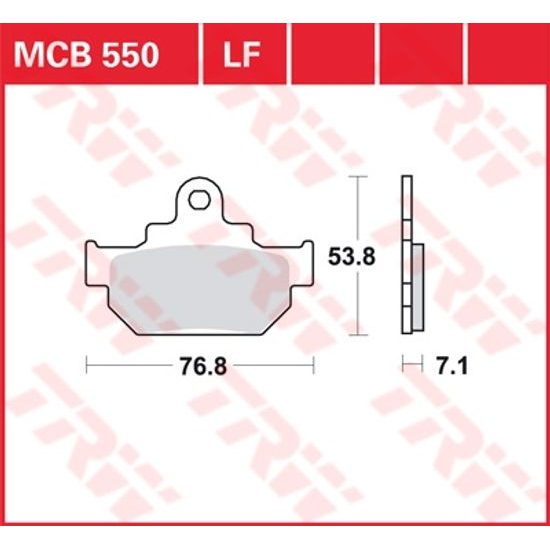 Brzdové destičky MCB550