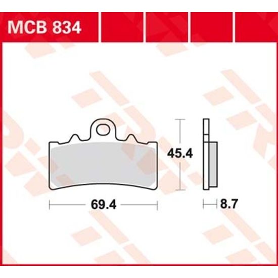 Brzdové destičky MCB834