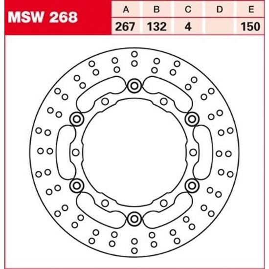 Brzdový kotouč plovoucí MSW268