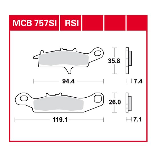 Brzdové destičky MCB757RSI