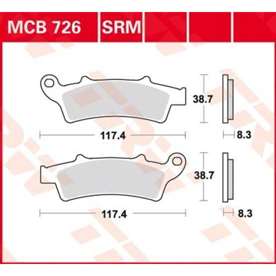 Brzdové destičky MCB726SRM