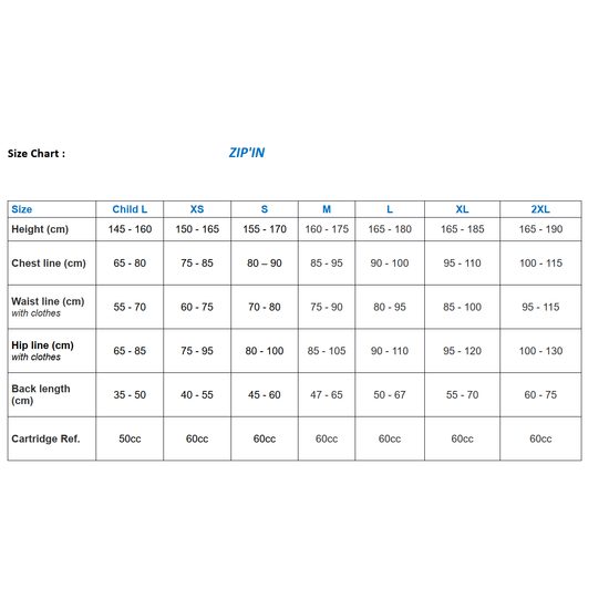 Zip´in Airbagová vložka- vel. S,L,XL