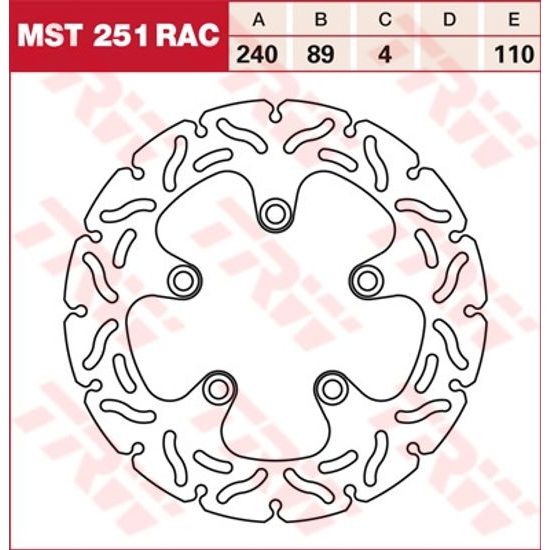RACING Brzdový kotouč MST251RAC