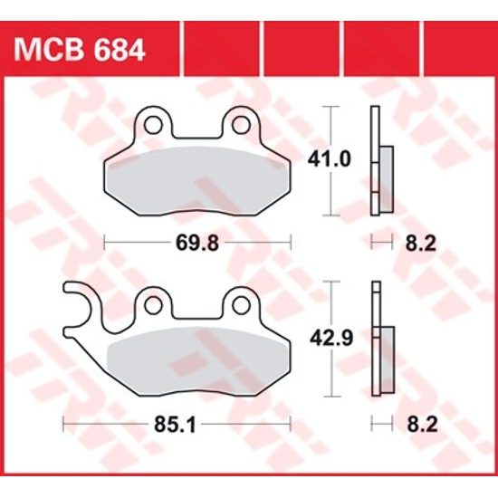 Brzdové destičky MCB684