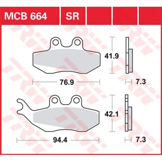 Brzdové destičky MCB664