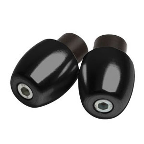 Hliníková závažíčka do řídítek Classic černé