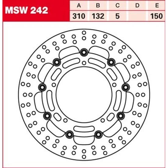 Brzdový kotouč plovoucí MSW242