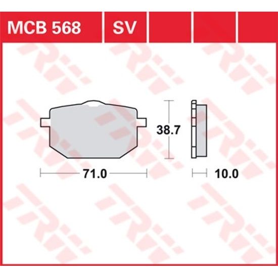 Brzdové destičky MCB568SV