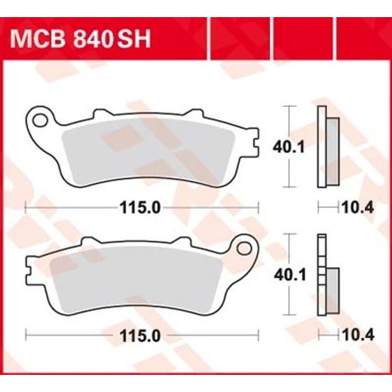 Brzdové destičky MCB840SH