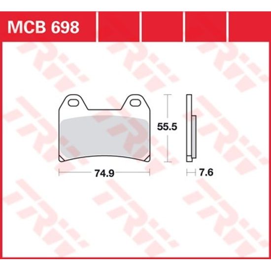 Brzdové destičky MCB698