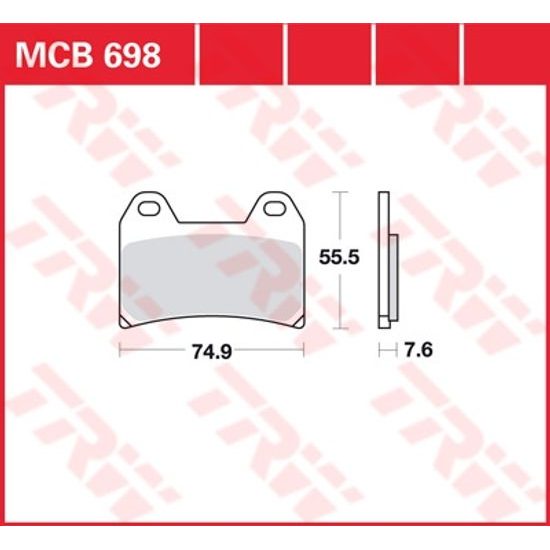 Brzdové destičky MCB698