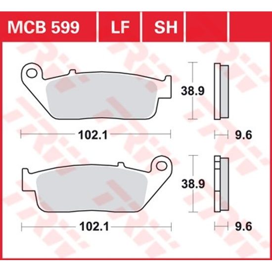 Brzdové destičky MCB599