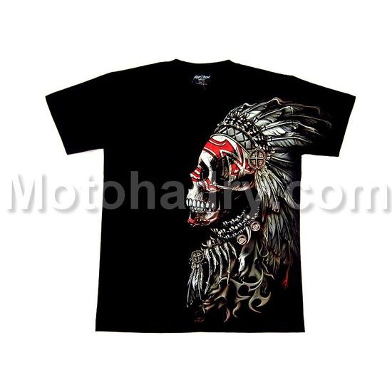 Triko svítící surviver - Indián lebka