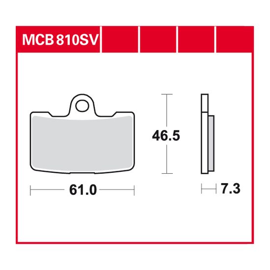Brzdové destičky MCB810SV
