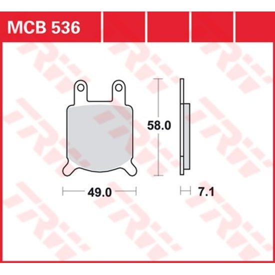 Brzdové destičky MCB536