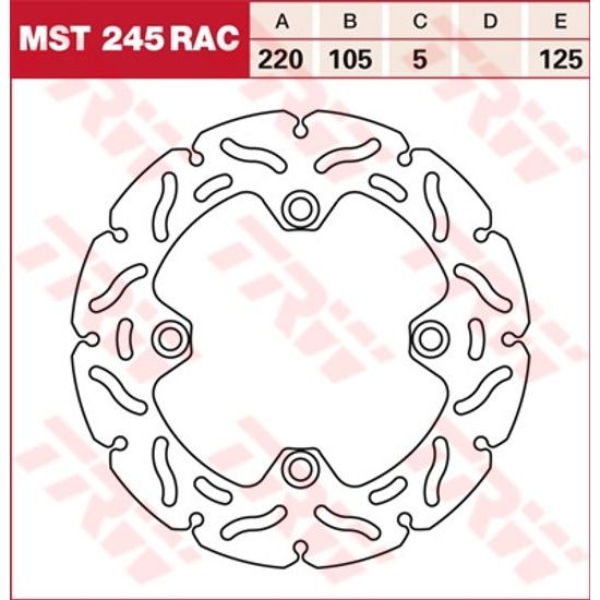 RACING Brzdový kotouč MST245RAC