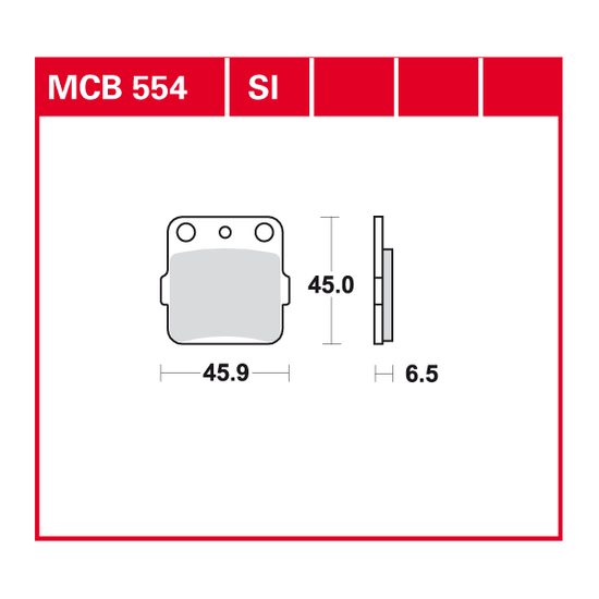 Brzdové destičky MCB554SI