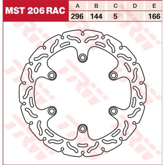 RACING Brzdový kotouč MST206RAC
