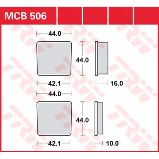 Brzdové destičky MCB506
