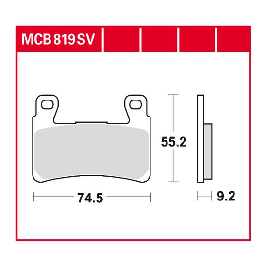 Brzdové destičky MCB819SV