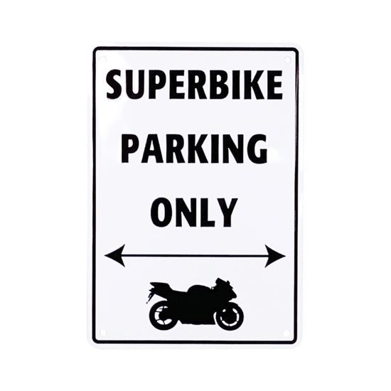 Tabulka- parkovací cedule- SUPERBIKE PARKING ONLY