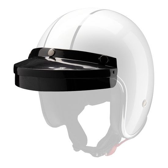 Štít RACE černý pro JET přilby s 3 patentky