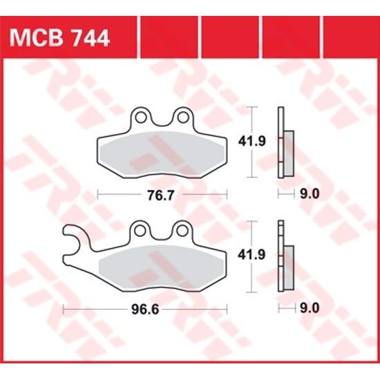 Brzdové destičky MCB744