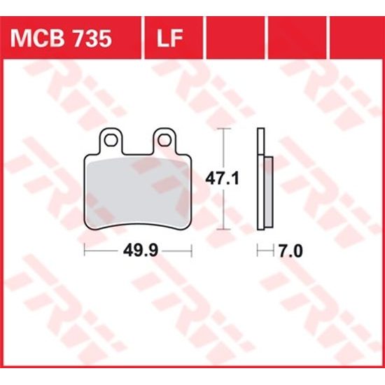 Brzdové destičky MCB735