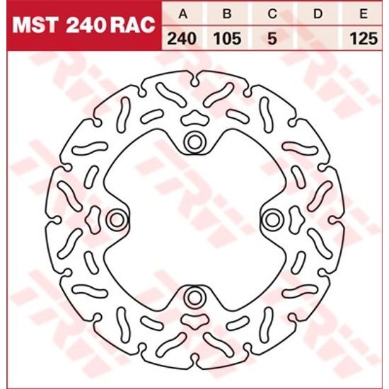 RACING Brzdový kotouč MST240RAC
