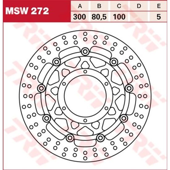 Brzdový kotouč plovoucí MSW272