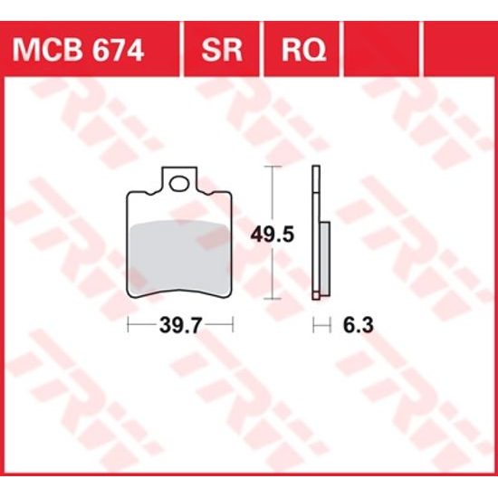 Brzdové destičky MCB674SR