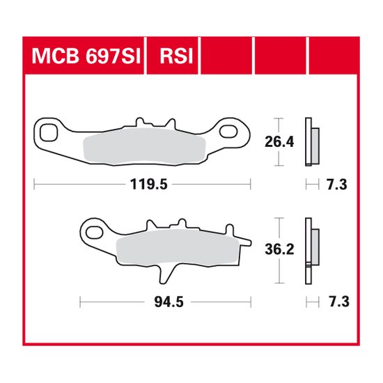 Brzdové destičky MCB697RSI