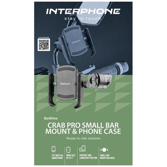 Univerzální držák Interphone Crab Pro SB QUIKLOX, úchyt na zrcátko