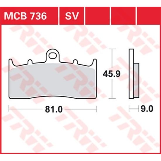 Brzdové destičky MCB736