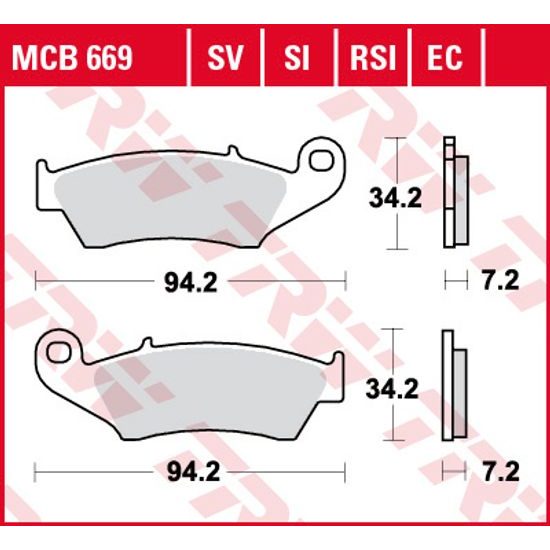Brzdové destičky MCB669EC