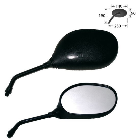 Univerzální moto zrcátka NOVA černé, homologované, 10 mm