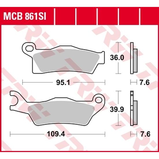 Brzdové destičky MCB861SI