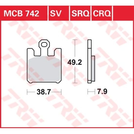 Brzdové destičky MCB742CRQ