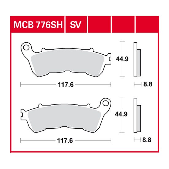 Brzdové destičky MCB776SH