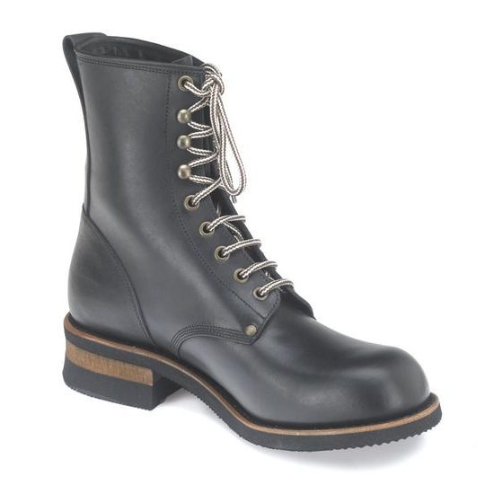 Tkaničková moto obuv / WORKER - černé