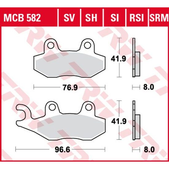 Brzdové destičky MCB582EC