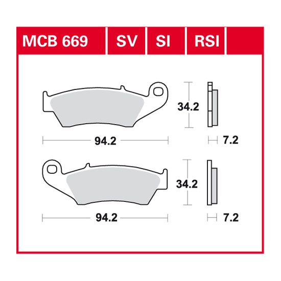 Brzdové destičky MCB669SI