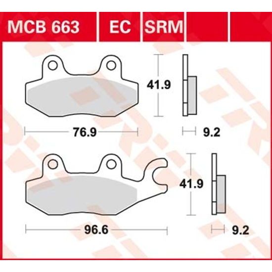 Brzdové destičky MCB663SRM